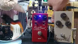 RedHead Distortion+Eternity Fuse Overdrive(LovePedal)+od3(BOSS)+Fender Relic Guitar+Fender Blues Amp
