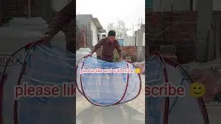 single bed mosquito net folding | how to fold mosquito net #mosquito #foldingnet  #shorts