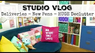 STUDIO VLOG | Огромная уборка в комнате для рукоделия | Распаковка доставленных вещей | Новые ручки | Домашний офис
