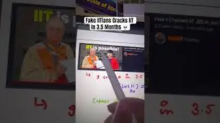 Fake IITians Crack IIT JEE In Just 3 Months 😂😡 #iit #jee