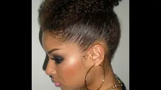 How To: High Bun on Naturally Curly/Coiled Hair (easy style)
