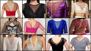 ✨ Latest V Neck Net Blouse Designs 2026 | Stylish Net V Neck Blouse Ideas | Trendy V Neck Looks