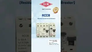 GEM :RCCB (Residual Current Circuit Breaker) Marketed by gem electrical