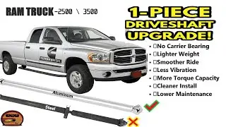 Модернизация карданного вала Dodge-Ram: замена двухкомпонентного алюминиевого вала на цельный!