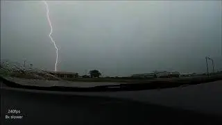 Close Positive Lightning Strike In Slow Motion -- 06/22/20 Central Illinois Storms