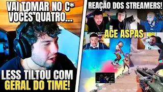 REA&Ccedil;&Atilde;O DOS STREAMERS COM ACE DO ASPAS NO CHAMPIONS! LESS TILTOU COM TIME NA RANKED - VALORANT CLIPS
