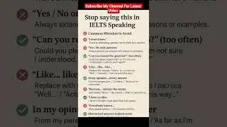 &ldquo;Stop Saying THIS in IELTS Speaking 🚫 | Boost Your Band Score Fast!&rdquo;#shorts