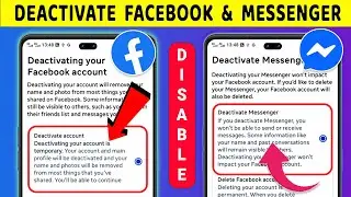 How to Deactivate Facebook and Messenger Account - Disable | Deactivate FB and Messenger