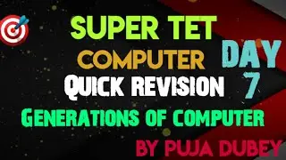 supertet 2022शिक्षक भर्ती, कंप्यूटर की पीढ़ियां | Computer Generations in Hindi | Computer ki Pidiya