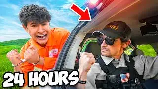 TRAPPED in COP CAR FOR 24 HOURS *PRANK*