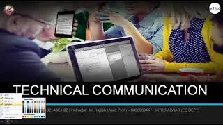 4EE1-02, 4CE1-02, (L-08), Technical Communication, Speaking, (U-1), Rajesh Kumar
