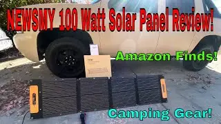 NEWSMY 100 Watt Solar Panel Review! Amazon Finds #camping #shtf #travel @newsmy #outdoors #fun
