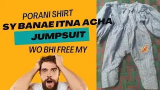 DIY old shirt convert in to Baby jumpsuit/ easy method in just 15 minutes