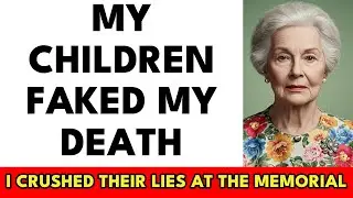 My children faked my death to scam money, but at the memorial, I shattered their lies...