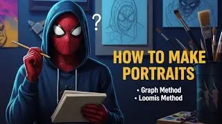 How to make portraits | Graph | Loomis method | A3, A4, A5 paper size | Cart of arts