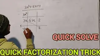 Factorization method,Factorization Trick,How to solve Algebraic expression and Quick factorise 