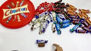 Celebration chocolate 🍫 unboxing twix bounty mars snickers milkyway maltesers galaxy