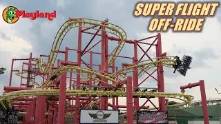 Super Flight Off-Ride Footage, Rye Playland Zamperla Volare Flying Coaster | Non-Copyright