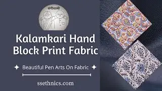 Kalamkari Hand Block Print Fabric Online - SSethnics
