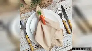 6 Pcs Serving Cloth Napkins 30x45cm Natural Cotton Fabric Serviette Kitchen Tea Table Towels for Wed