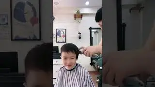 Kids haircut FADED style #shorts
