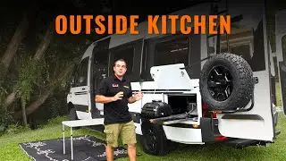 Kimberley Kruiswagen Outdoor Kitchen Setup: All-Electric Cooking for Ultimate Off-Grid Living