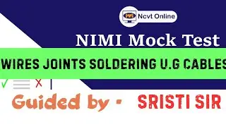 NIMI QUESTIONS BANK ELECTRICIAN WIRES JOINTS SOLDERING & U.G CABLES  QUESTIONS 