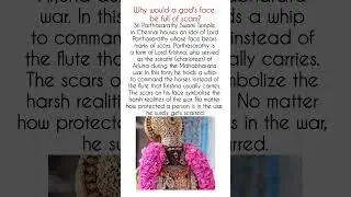 🪷Lord Krishna's face full of scars! 🪷 #krishna #parthasarathy #sriparthasarthyswamy #mahabharat