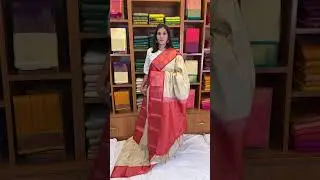 off White & Red  Silk Saree | Priyangaa | July 2025 #shorts