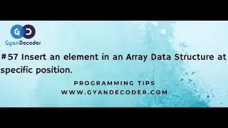 #57 Insert an element in an array data structure at specific position.