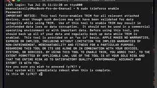 Como Habilitar a tecnologia TRIM do Seu SSD novo no macOS