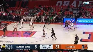 Jasmine Brown-Hagger with the STEAL & BUCKET vs. Jackson St. | Illinois Basketball
