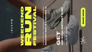 1080x1920 Vertical Vtron Rotasi TV Kanan 180SPM Weekend Run Essential