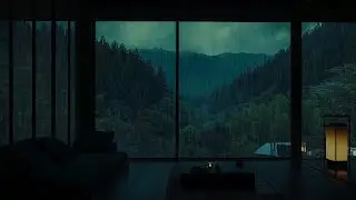Quiet Rainy Night in the Mountains 🌧️ Soft Glow & White Noise for Sleep (No Music)