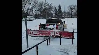 2005 chevy silverado 2500hd plowing with  rear plow