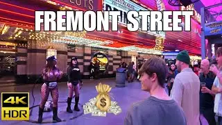 [4K HDR] Fremont Street Las Vegas Walking Tour | March 2025 | Downtown Las Vegas