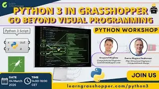 Python 3 in Grasshopper. Go beyond visual programming.