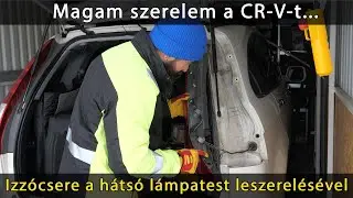 Hátsó lámpa szerelés, izzó csere otthon - Honda CR-V