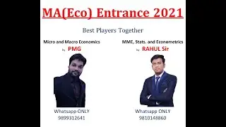 MA(Eco) Entrance DEMO-1 by PMG (DSE/ISI/JNU/IGIDR/etc)
