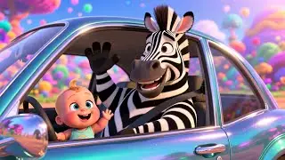 Wroom Wroom Zebra Car 🦓🚗 Fun Vehicle Song for Kids | Learn Colors & Cars with Baby