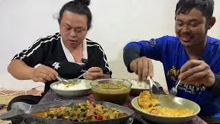 เมนูเด็ดประจำบ้าน ผัดเผ็ดหมูป่า แกงไตปลาสูตรเข้มข้น ไข่เจียวและข้าวสวยร้อนๆ
