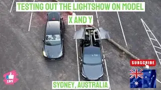 Testing out the original Tesla light shows - Model X and Y - December 2024 Australia