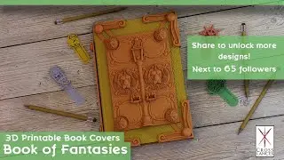 Book of Fantasies: 3D Printable Book Covers