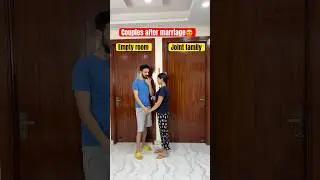 Empty room vs Joint family😍 #youtubeshorts #shorts #ytshorts #couple #marriage #simrit #relatable