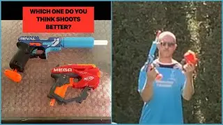 Nerf Mod!   XFKO -VS- The Mega Talon!  Mega Dart Shooting Quick Compare!  #shorts #nerf #nerfmod