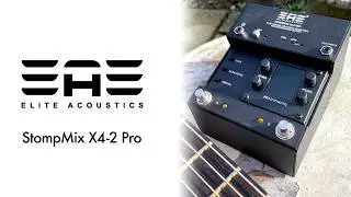 Elite Acoustics StompMix X4-2 Pro - Rechargeable Mixer Pedal