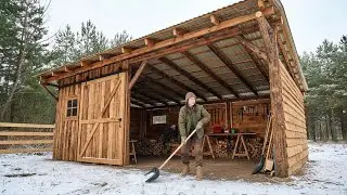 How to Build a DIY Pole Barn for Firewood & Storage - Forest Survival Skills