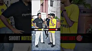 Importance Of Short Notes🎯💯 #shorts #pw #trending