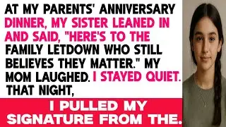 At My Parents&rsquo; Anniversary Celebration, My Sister Leaned Close and Toasted &ldquo;Family&rdquo;&mdash;I Knew Then I..