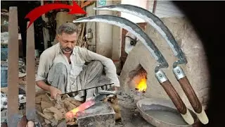 Process of making  Hand Sickle from an Old Rusty file
